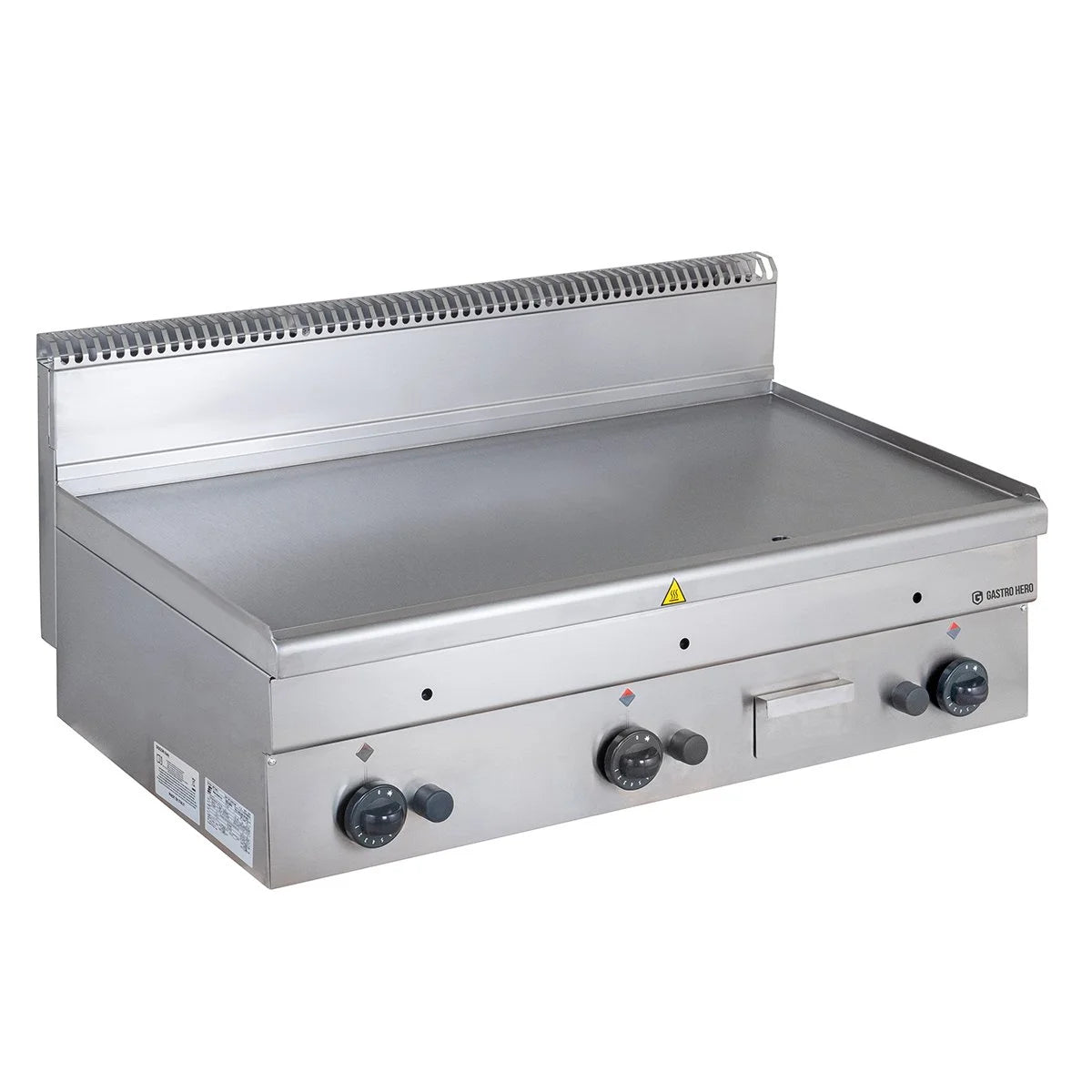 Plaque grill gaz Série 600 - 100/60 - lisse - appareil de table - 15,3 kW