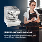 Machine à espresso MILANO 1 GR automatique incl. système de pré-infusion