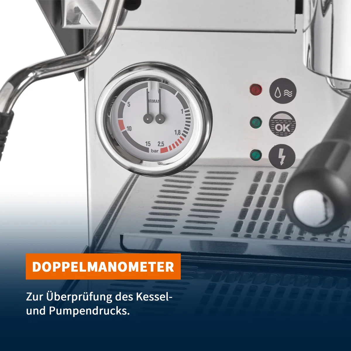 Machine à espresso MILANO 1 GR automatique incl. système de pré-infusion