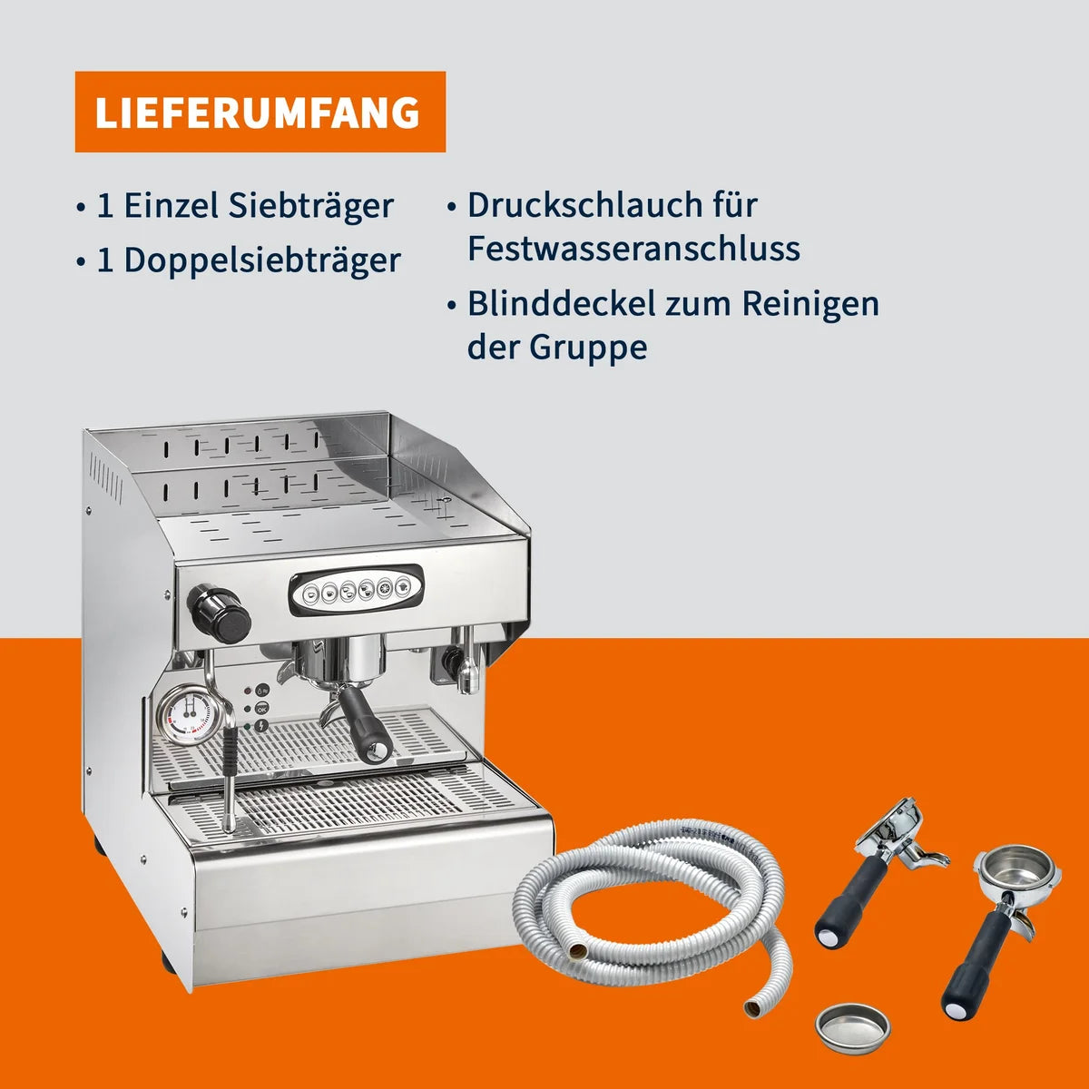 Machine à espresso MILANO 1 GR automatique incl. système de pré-infusion