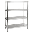 Étagère en inox AISI 201 Basic 1200x500x1800 mm, à monter soi-même