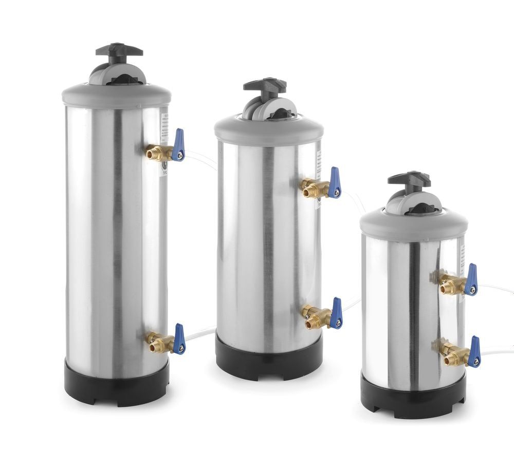Adoucisseur d'eau, HENDI, Capacité filtre (20°F/30°F/40°F) 2520/1680/1260, 12L, ø185x(H)500mm