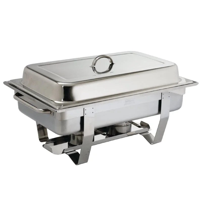 2x Olympia Chafing Dish 1/1 GN, inox, Milan avec 72 pâtes combustibles