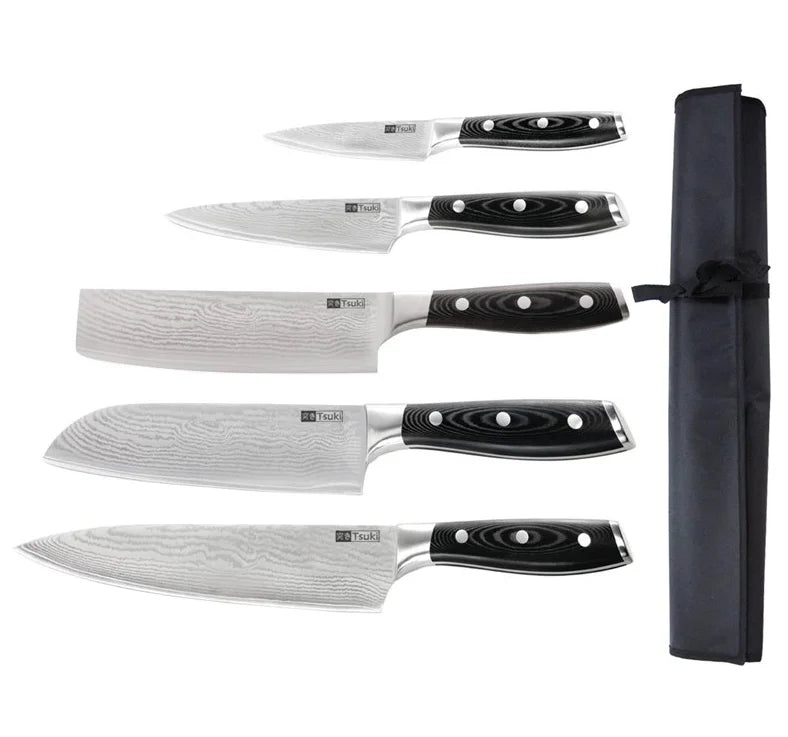 Tsuki Set de couteaux 5 pièces avec sacoche