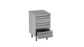 Meuble à tiroirs en inox ECO unité 3 tiroirs 600 sans dosseret
