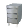 Meuble à tiroirs en inox ECO 3 tiroirs 700