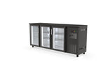Table réfrigérée de bar Coreco PROFI 3/0G avec 3 portes vitrées