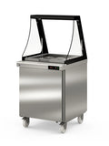 Coreco Saladette US Range 700 - 1/0 avec rehausse vitrée