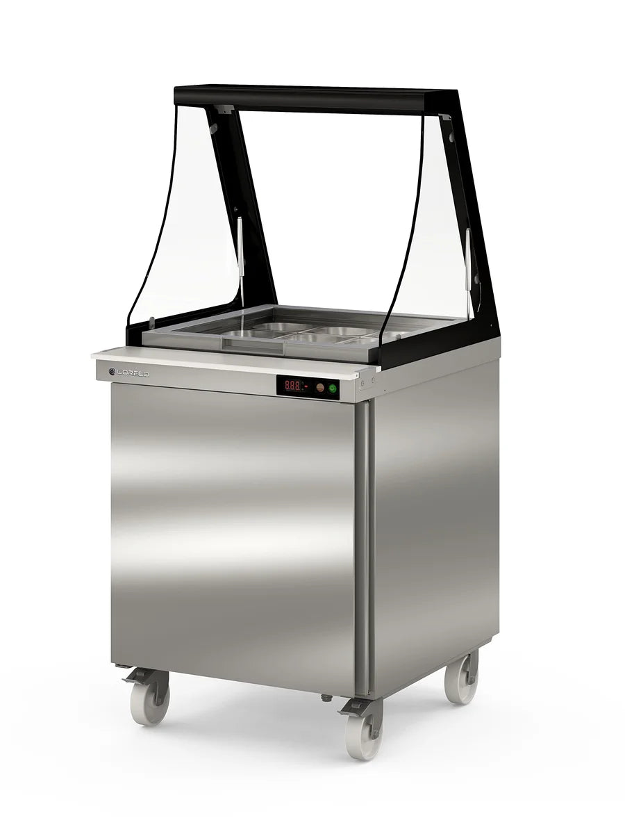 Coreco Saladette US Range 700 - 1/0 avec rehausse vitrée