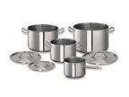 Batterie de casseroles Chef, inox, 7 pièces, avec couvercles