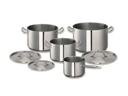 Batterie de casseroles Chef, inox, 7 pièces, avec couvercles