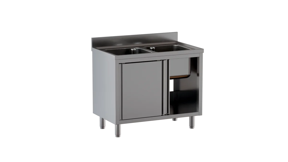 Armoire plonge ECO 14x7 avec 2 bacs