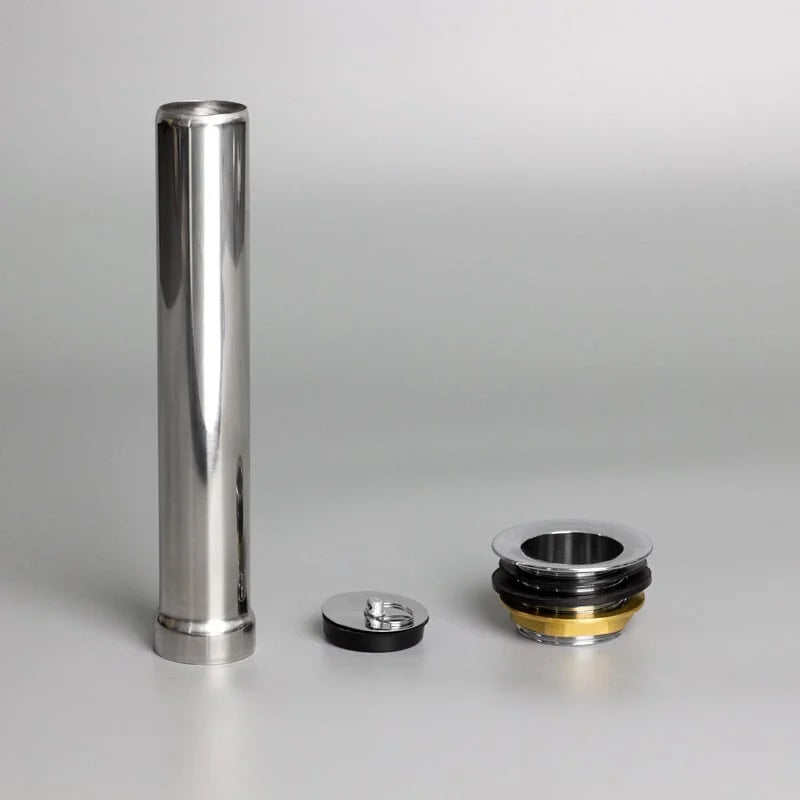 [ET] Bonde d’évacuation en métal avec tube de trop-plein et bouchon pour tables de plonge Basic