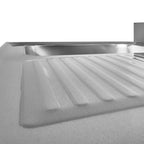 Table de lavage Basic 10x7 avec 1 cuve à gauche, dosseret et étagère inférieure