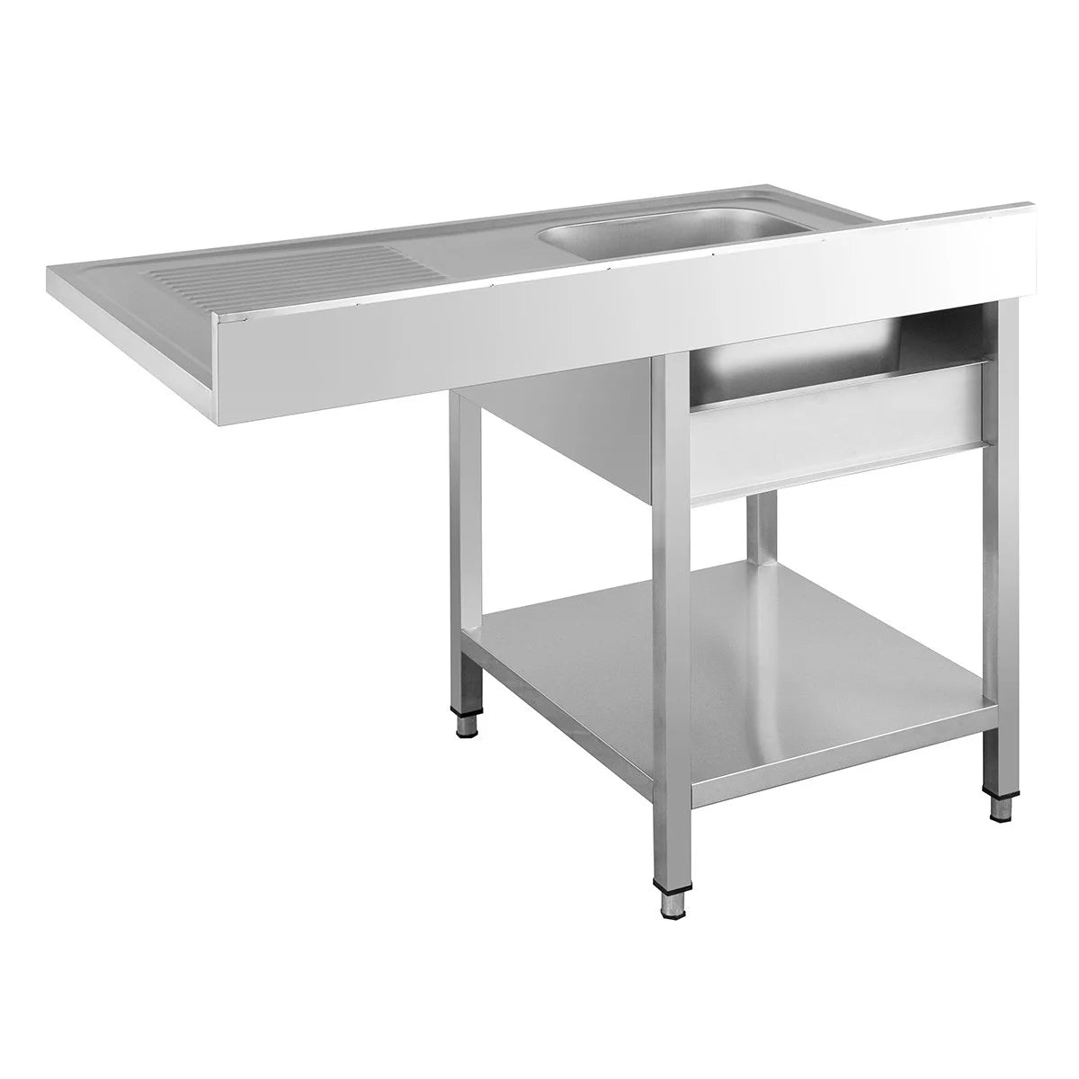 Plonge passage lave-vaisselle Basic 12x6 avec 1 bac à gauche