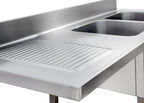 Plonge passage lave-vaisselle Basic 16x6 avec 2 bacs à droite