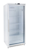 Armoire réfrigérée ECO 380 Litres de volume réfrigéré, avec 1 porte vitrée, verrouillable, LED, blanc