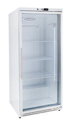 Armoire réfrigérée ECO 380 Litres de volume réfrigéré, avec 1 porte vitrée, verrouillable, LED, blanc