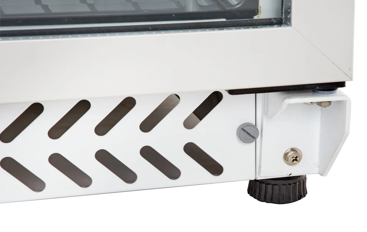 Armoire réfrigérée ECO 380 Litres de volume réfrigéré, avec 1 porte vitrée, verrouillable, LED, blanc