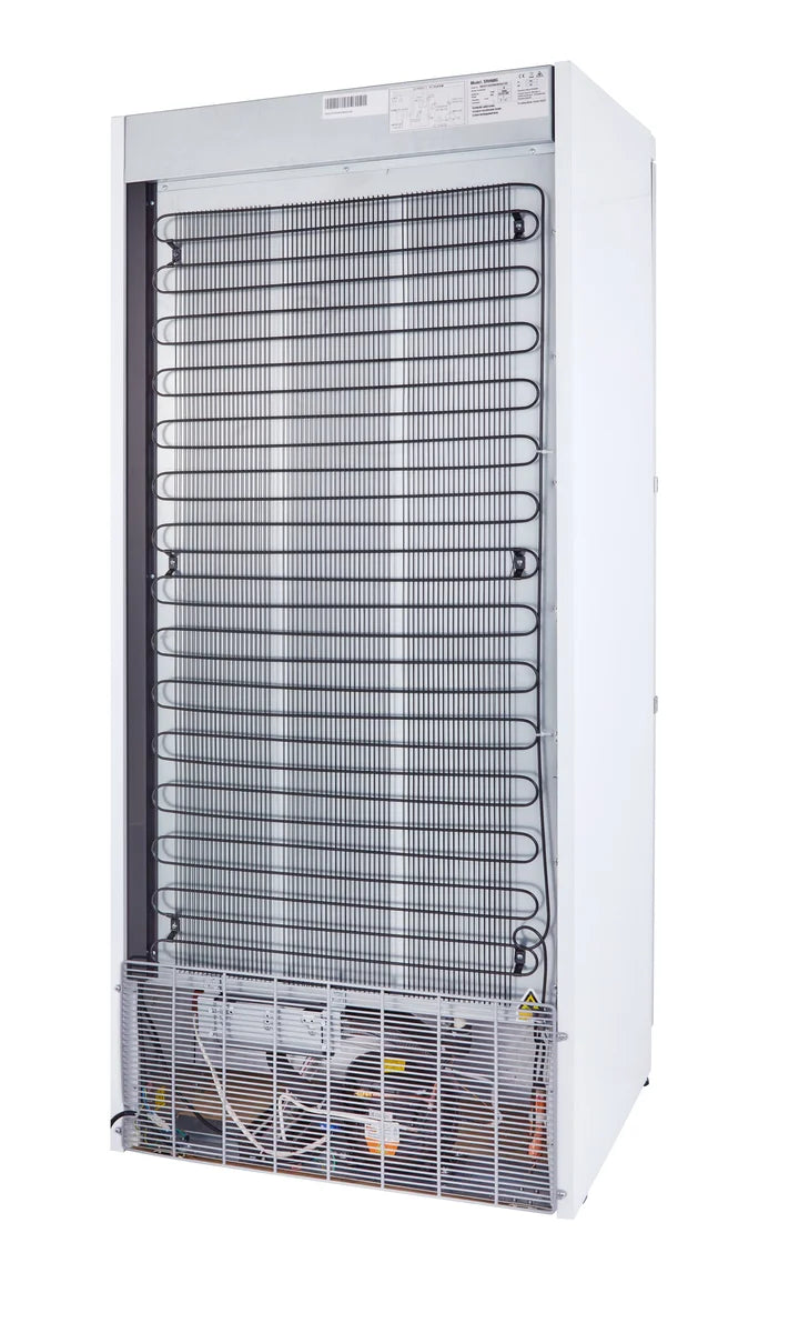 Armoire réfrigérée ECO 380 Litres de volume réfrigéré, avec 1 porte vitrée, verrouillable, LED, blanc