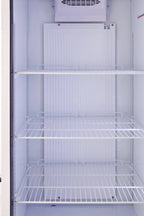 Armoire réfrigérée ECO 380 Litres de volume réfrigéré, avec 1 porte vitrée, verrouillable, LED, blanc