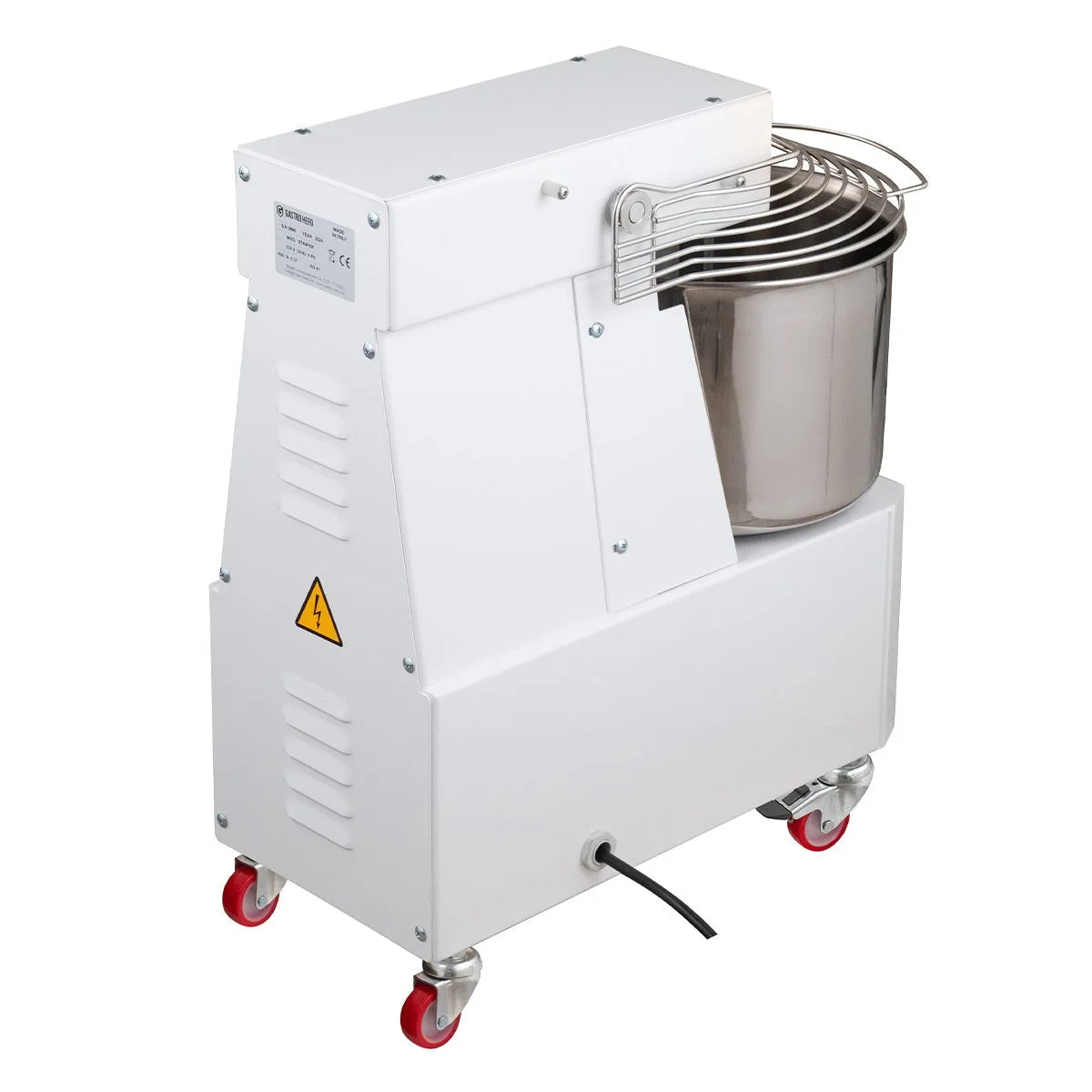 Pétrin à spirale PROFI 33 Litres 230V avec roulettes - tête fixe