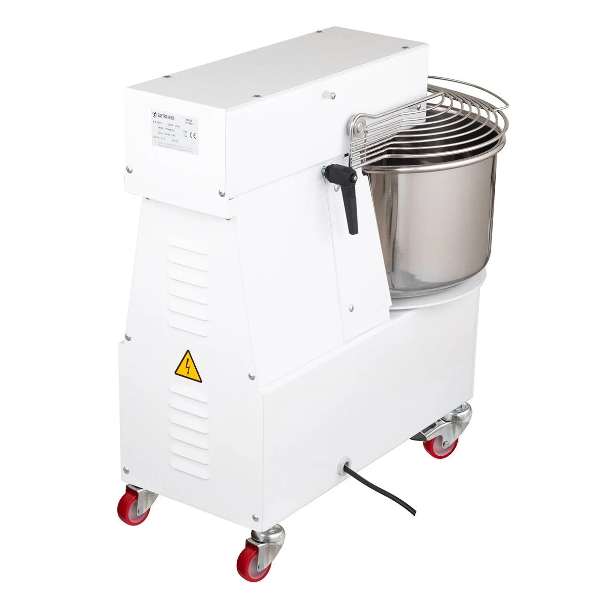 Pétrin à spirale PROFI 42 Litres 230V avec roulettes - tête basculante