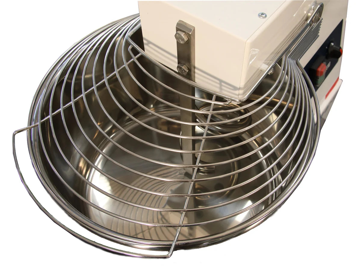 Pétrin à spirale PROFI 53 Litres 400V avec roulettes - tête fixe