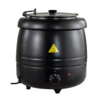 Chauffe-soupes & sauces ECO noir, 10 litres, jusqu’à 95 °C, récipient intérieur amovible en acier inoxydable