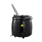 Chauffe-soupes & sauces ECO noir, 10 litres, jusqu’à 95 °C, récipient intérieur amovible en acier inoxydable