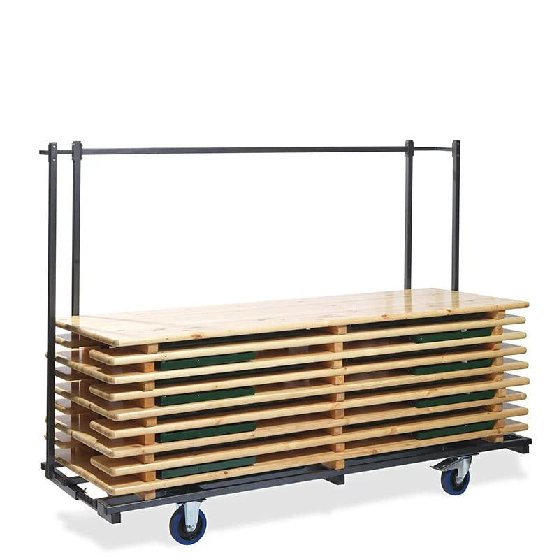 Chariot de transport Feros pour jusqu’à 10 ensembles de tables de brasserie