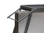 Chariot de transport Feros pour jusqu’à 5 tables pliantes en inox, 880 x 650 x 1130 mm