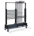 Feros chariot de transport pour vestiaires pour 10 grands portants