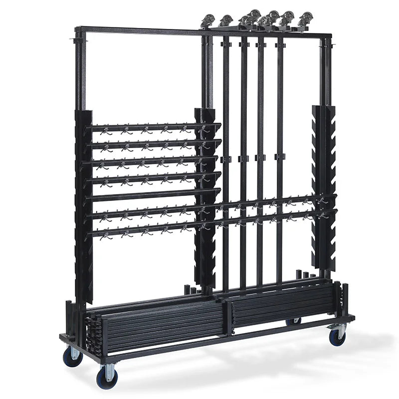 Feros chariot de transport pour vestiaires pour 10 grands portants