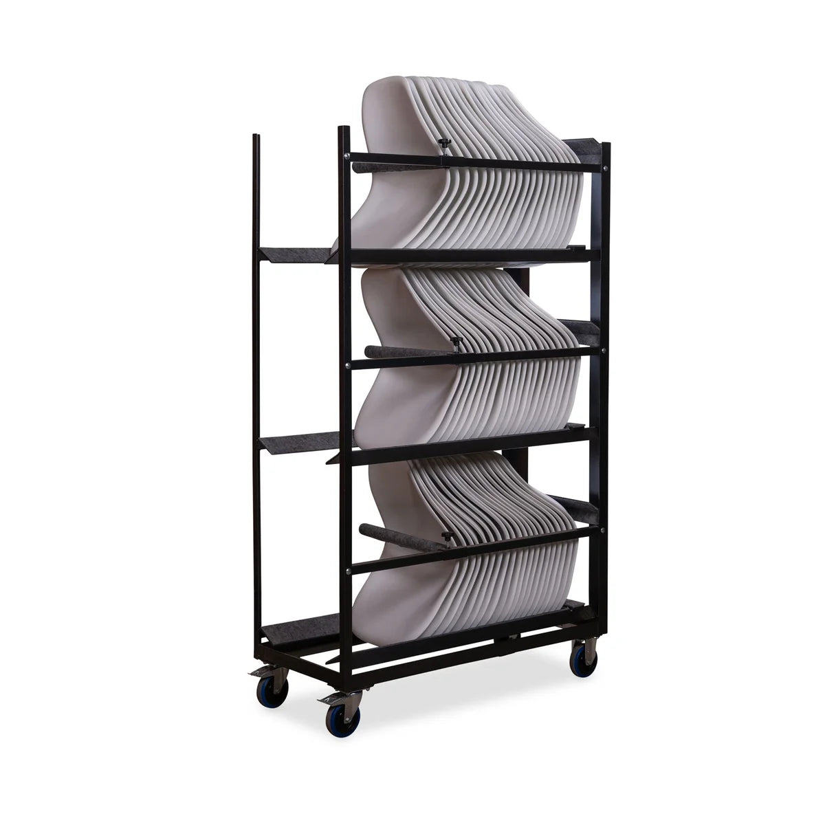 Feros Keeve chariot de transport sans accoudoirs pour jusqu’à 60 coques d’assise sans accoudoirs, 535 x 1205 x 1950 mm