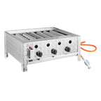 grill à gaz avec 3 brûleurs 10 kW, 650 x 570 x 270 mm