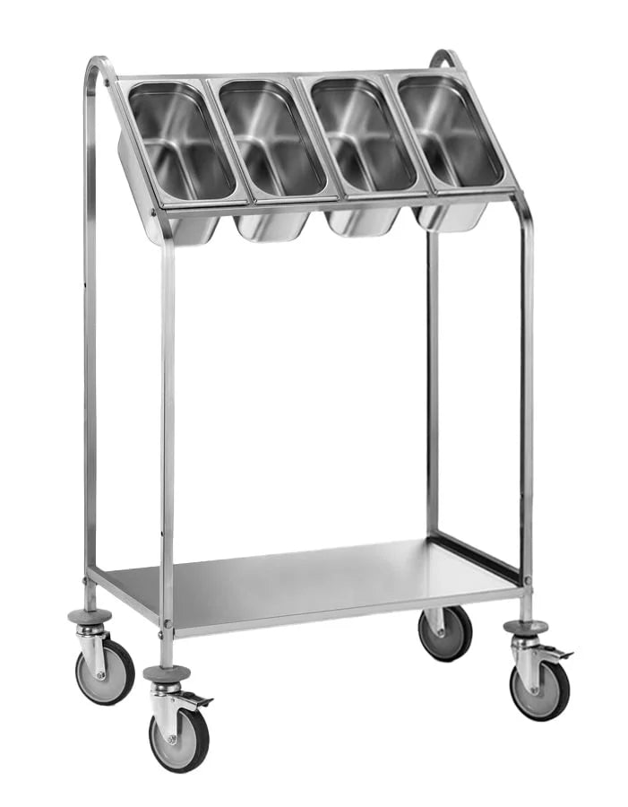 Chariot à couverts PROFI avec une étagère pour 4x GN 1/3-150