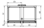 Armoire de congélation professionnelle 1400 GN 2/1 Superior - avec 2 portes vitrées
