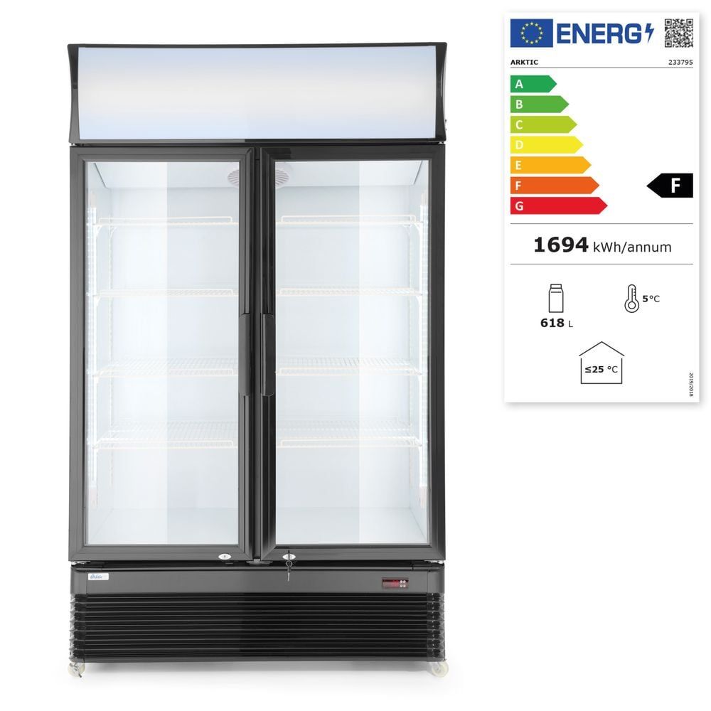 Armoire réfrigérée double porte 643L, Arktic, 230V/510W, 1120x610x(H)1965mm