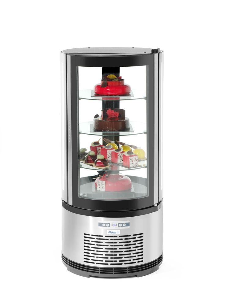 Vitrine de présentation pâtisserie ronde , Arktic, 100L, 230V/210W, ø480x(H)1065mm