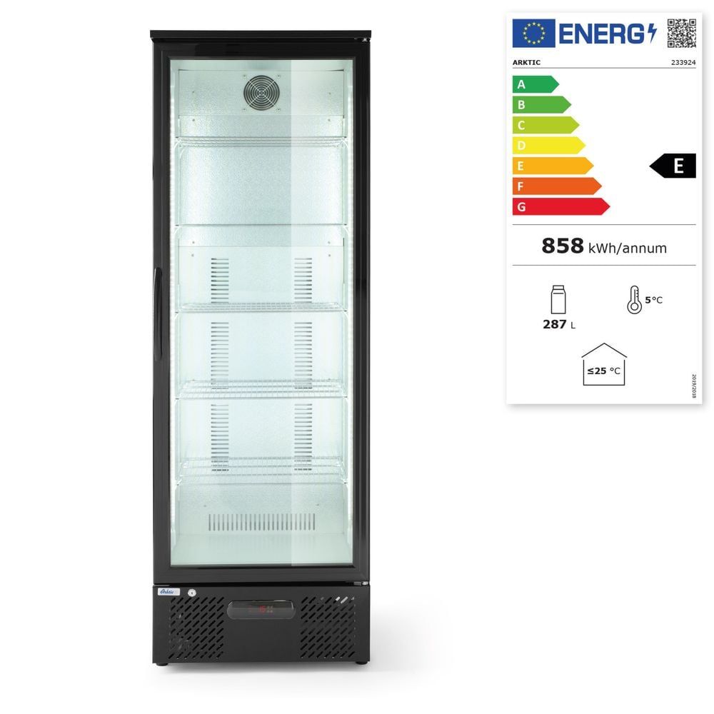 Vitrine de présentation boissons une porte 300 L, Arktic, 220-240V/240W, 600x555x(H)1820mm