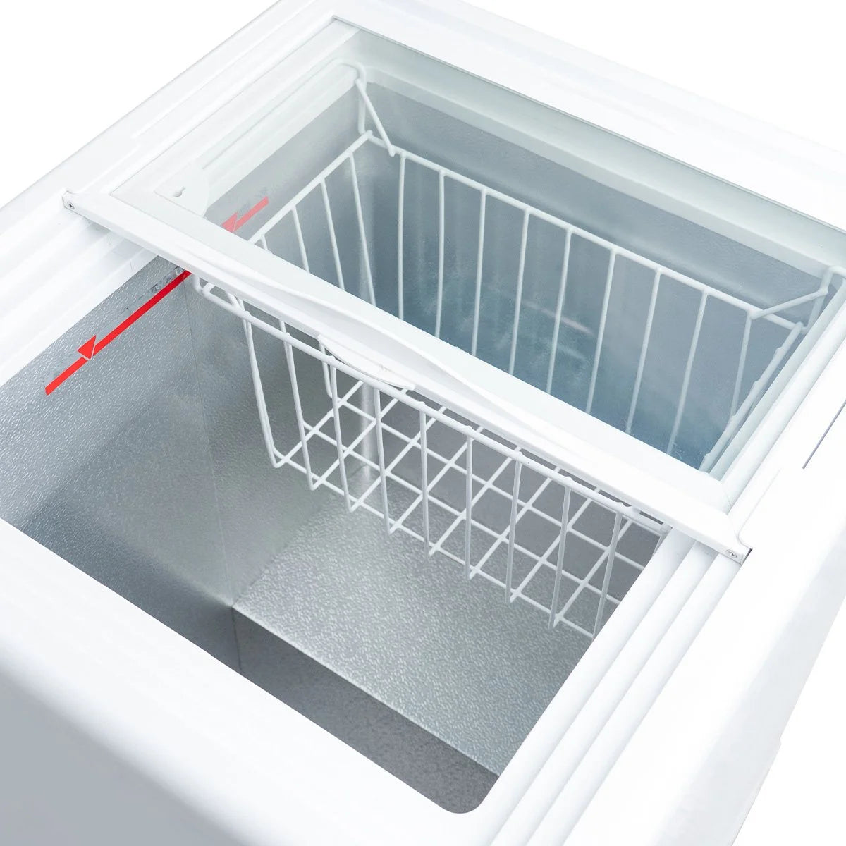 Congélateur coffre ECO 100 avec couvercle coulissant en verre