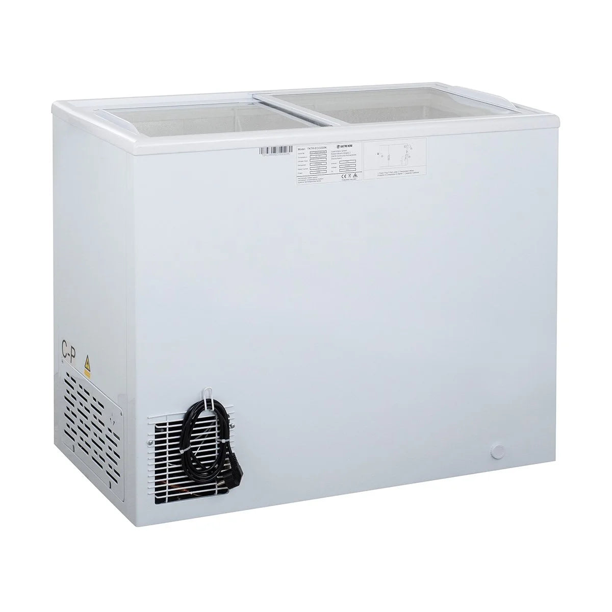 Congélateur coffre ECO 200 avec couvercle coulissant en verre