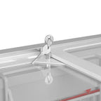 Congélateur coffre ECO 350 avec couvercle coulissant en verre, 4 roulettes