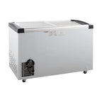 Congélateur coffre ECO 450 avec couvercle coulissant en verre, 4 roulettes
