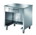 Table de caisse PROFI fermée sur 3 côtés avec tiroir verrouillable 1000x700x890
