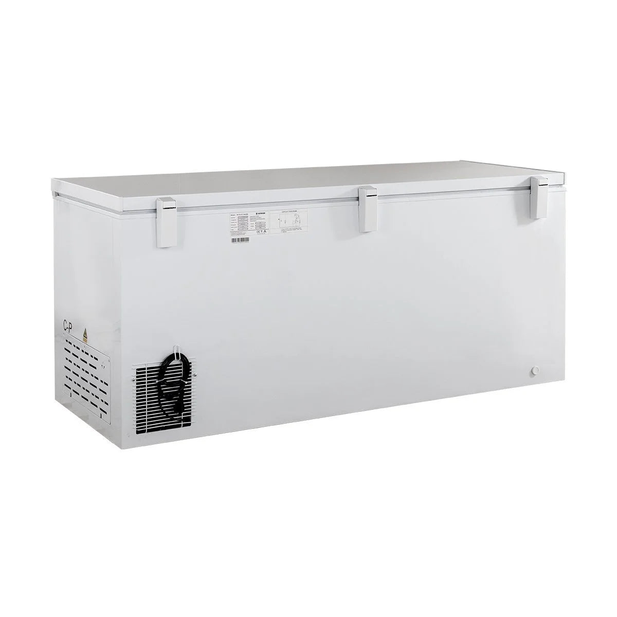 Congélateur coffre ECO 550 avec couvercle battant et 4 roulettes