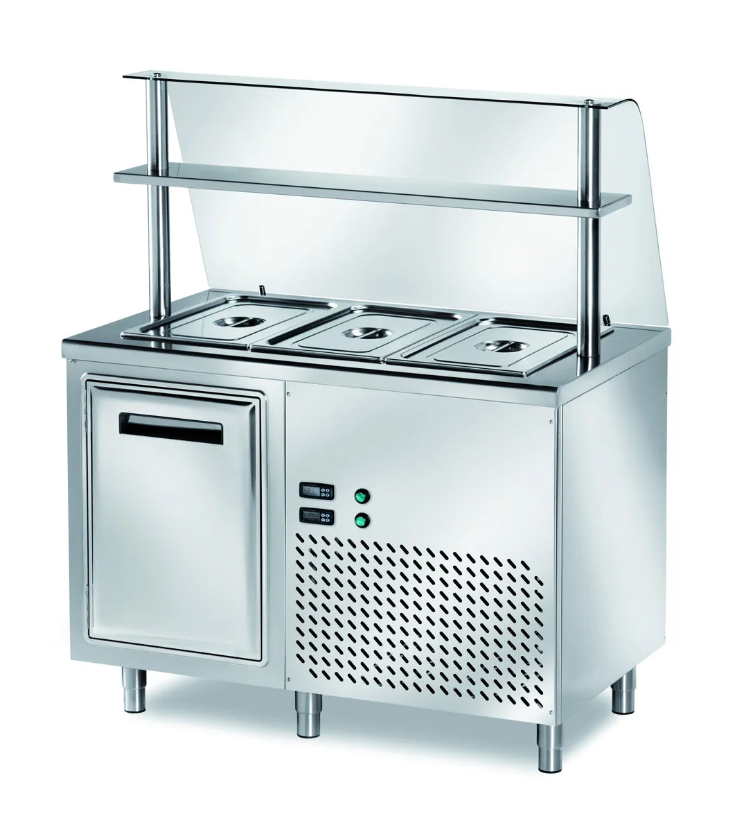 Table réfrigérée de distribution PROFI réfrigérée B200 avec portes battantes 1200x700x890 - 3x GN 1/1