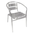 Chaises bistrot Bolero en aluminium avec accoudoir arrondi - 4 pièces