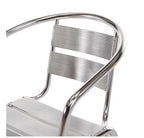 Chaises bistrot Bolero en aluminium avec accoudoir arrondi - 4 pièces
